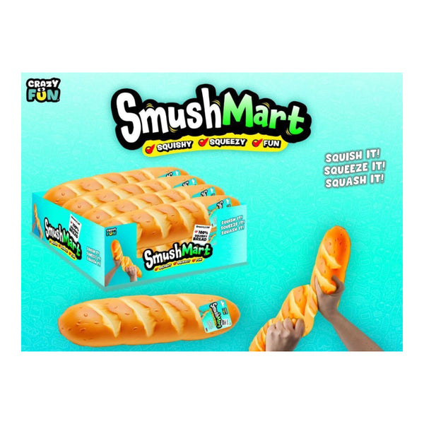 Smush Mart Squishy Baguette Fidget Toy - 15 Inch, Realistic Bread Loaf