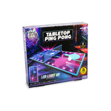 LED Light-Up Tabletop Ping Pong Game - 32 Lights, Neon Bats, Ages 5+