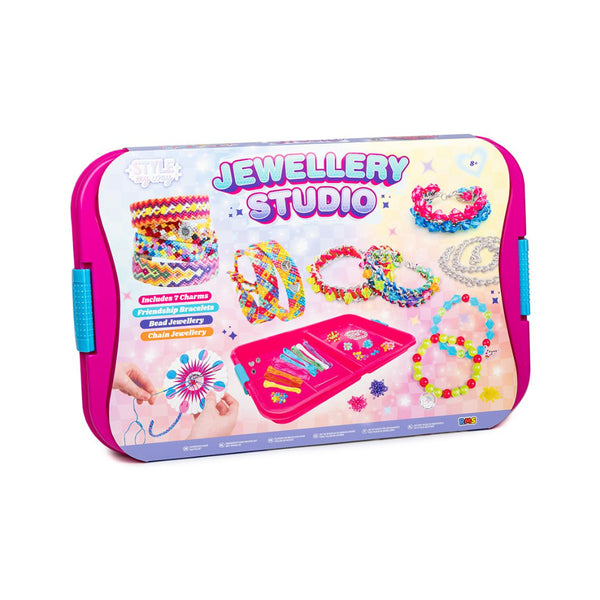 Jewellery Making Studio Tray Set Craft Kit - Assorted Beads, Charms, Age 8+