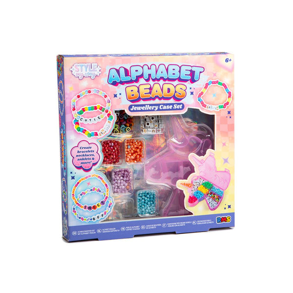 Alphabet Beads Studio Letter Bead Jewellery Kit - Unicorn Case, Age 6+