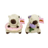 Assorted Capybara Plush Toy - 20cm, Flower and Donut Designs