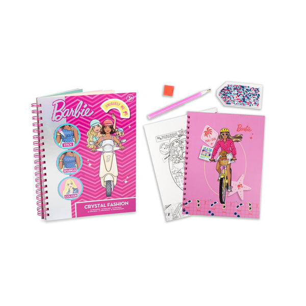 Barbie Crystal Fashion Activity Book - Crystals, Colouring Pen, Ages 3+