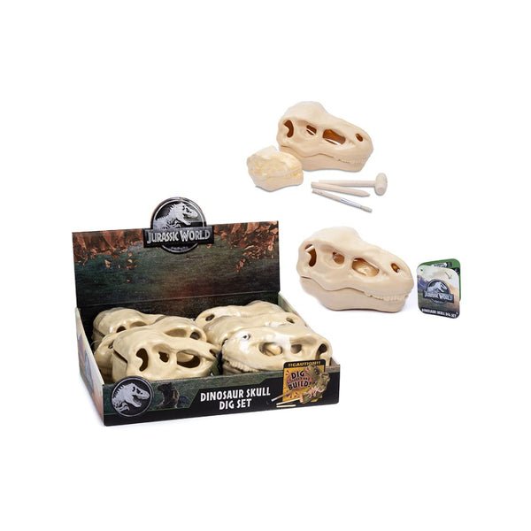Jurassic World Dinosaur Skull Dig Toy - Digging Tools, Assorted Designs