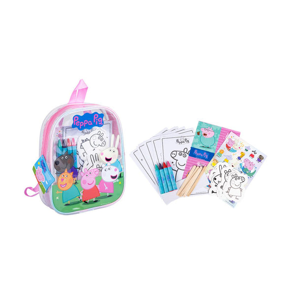 Peppa Pig Craft Activity Backpack - Assorted Colours, Stickers, Crayons