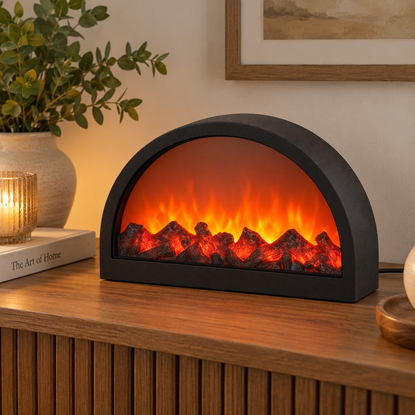 Home Living Fireplace LED Lamp | USB Powered 41x25cm