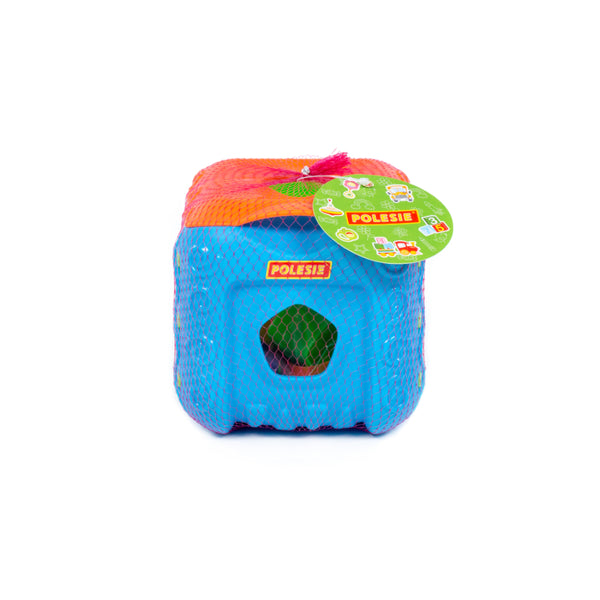 Polesie Multi-Activity Shape Sorting Cube Toy - Colour and Time Learning