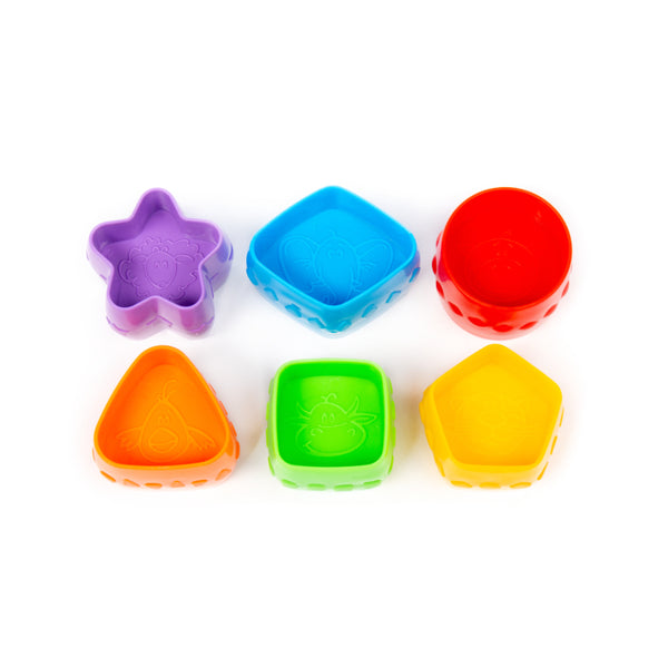 Polesie Multi-Activity Shape Sorting Cube Toy - Colour and Time Learning