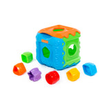Polesie Multi-Activity Shape Sorting Cube Toy - Colour and Time Learning