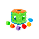 Polesie Multi-Activity Shape Sorting Cube Toy - Colour and Time Learning