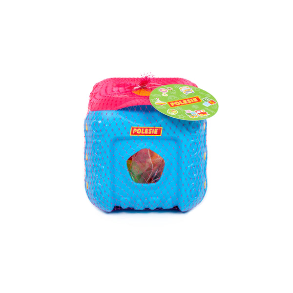 Polesie Multi-Activity Shape Sorting Cube Toy - Colour and Time Learning