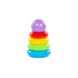 Multicolour Mini Stacking Pyramid Toy - Easy-Grip Plastic Rings