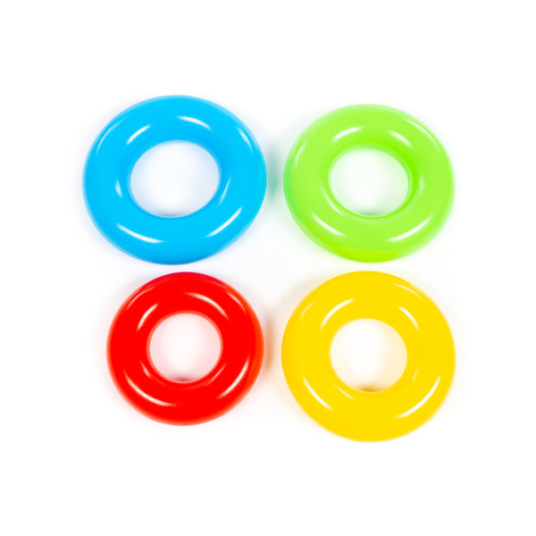 Multicolour Mini Stacking Pyramid Toy - Easy-Grip Plastic Rings