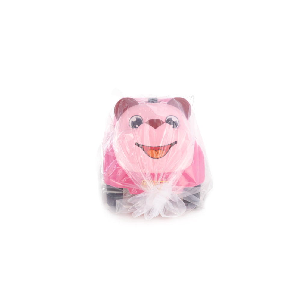 Mila Pink Panda Ride-On Toy Car - Foot-to-Floor, High-Back Handle