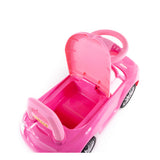 Pink Supercar Foot-to-Floor Ride-On Toy - Wide Wheels, Supportive Seat