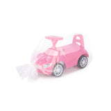 Pink Supercar Foot-to-Floor Ride-On Toy - Wide Wheels, Supportive Seat