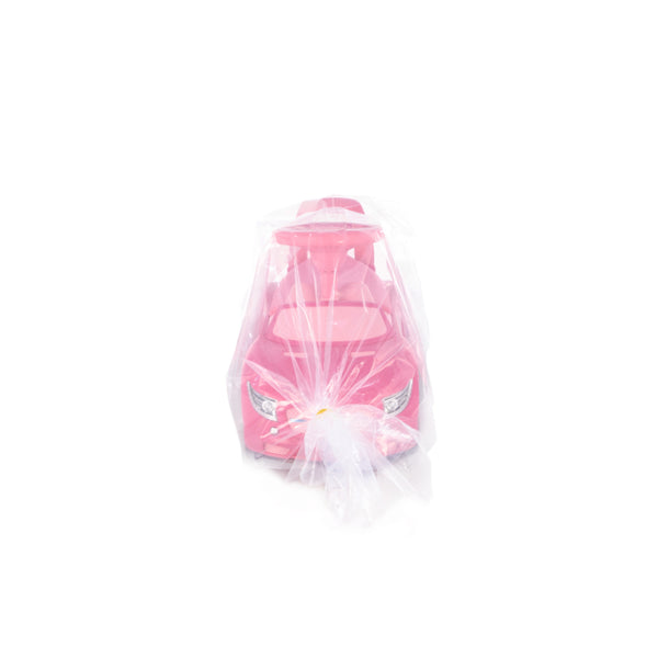 Pink Supercar Foot-to-Floor Ride-On Toy - Wide Wheels, Supportive Seat