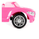 Pink Supercar Foot-to-Floor Ride-On Toy - Wide Wheels, Supportive Seat