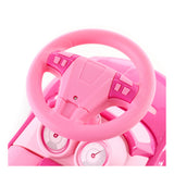 Pink Supercar Foot-to-Floor Ride-On Toy - Wide Wheels, Supportive Seat