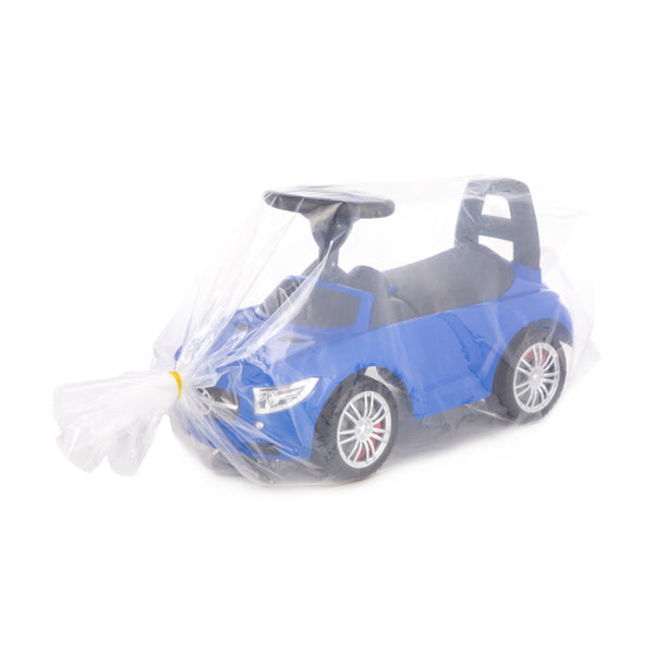Blue SuperCar Foot-to-Floor Ride-On Car - Steering Wheel, Treaded Wheels