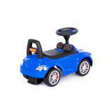 Blue SuperCar Foot-to-Floor Ride-On Car - Steering Wheel, Treaded Wheels