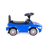 Blue SuperCar Foot-to-Floor Ride-On Car - Steering Wheel, Treaded Wheels