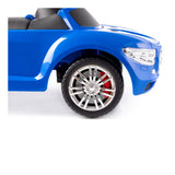 Blue SuperCar Foot-to-Floor Ride-On Car - Steering Wheel, Treaded Wheels