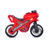 MX-ON Ride-On Toy Motorbike - Red, Wide Textured Tyres and Grab Handle