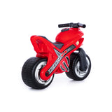 MX-ON Ride-On Toy Motorbike - Red, Wide Textured Tyres and Grab Handle