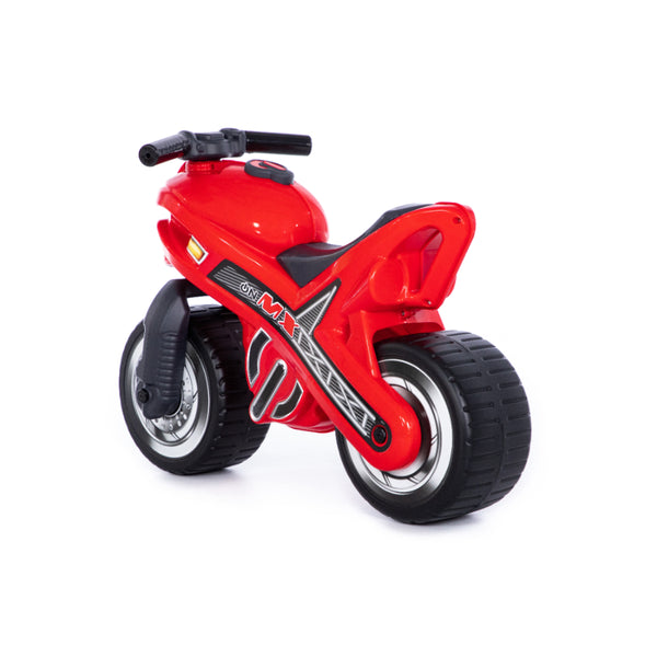 MX-ON Ride-On Toy Motorbike - Red, Wide Textured Tyres and Grab Handle