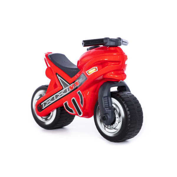 MX-ON Ride-On Toy Motorbike - Red, Wide Textured Tyres and Grab Handle