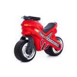 MX-ON Ride-On Toy Motorbike - Red, Wide Textured Tyres and Grab Handle