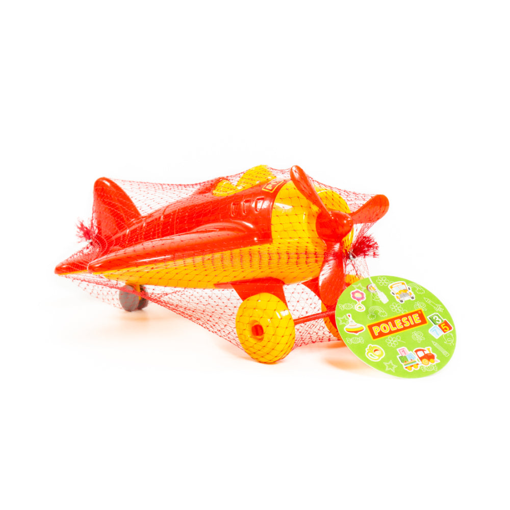 Omega Red and Yellow Push-Along Toy Aeroplane - Ages 3 Years and Over