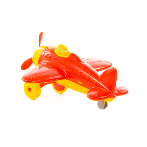 Omega Red and Yellow Push-Along Toy Aeroplane - Ages 3 Years and Over