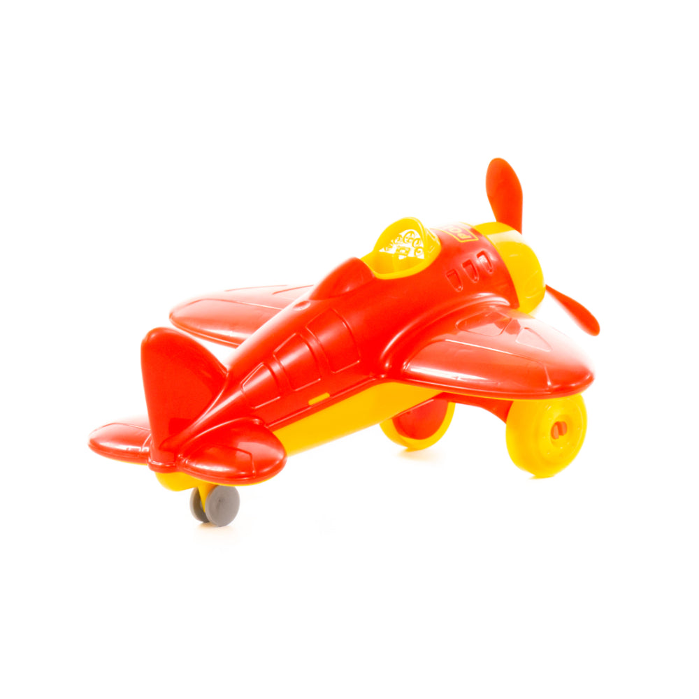 Omega Red and Yellow Push-Along Toy Aeroplane - Ages 3 Years and Over