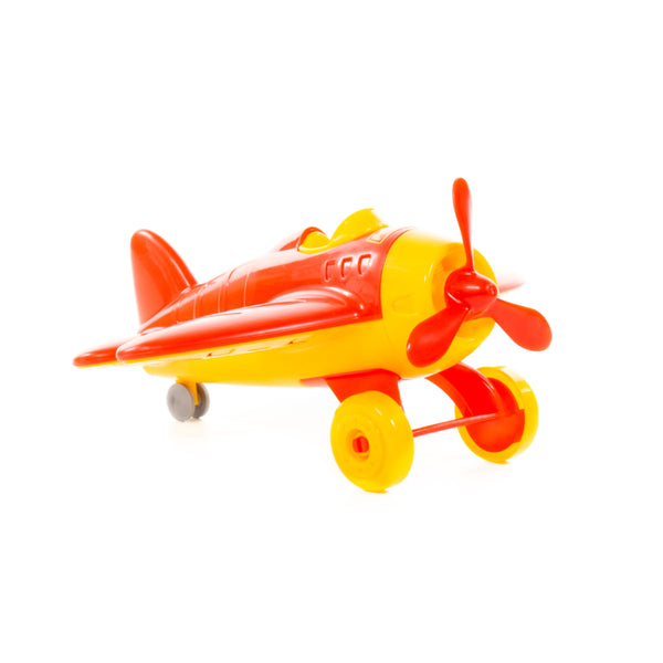 Omega Red and Yellow Push-Along Toy Aeroplane - Ages 3 Years and Over