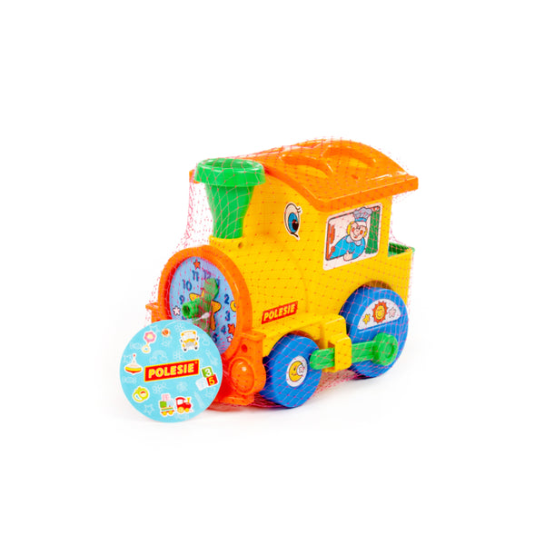 Polesie Shape-and-Sort Push-Along Toy Train - Colourful, Free-Rolling