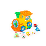 Polesie Shape-and-Sort Push-Along Toy Train - Colourful, Free-Rolling