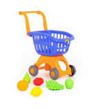 Polesie Toy Shopping Trolley with Food - Red and Yellow, Child-Sized