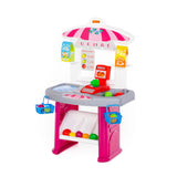 Children's Mini Supermarket Role Play Set - Checkout and Groceries, 64.5cm