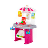 Children's Mini Supermarket Role Play Set - Checkout and Groceries, 64.5cm