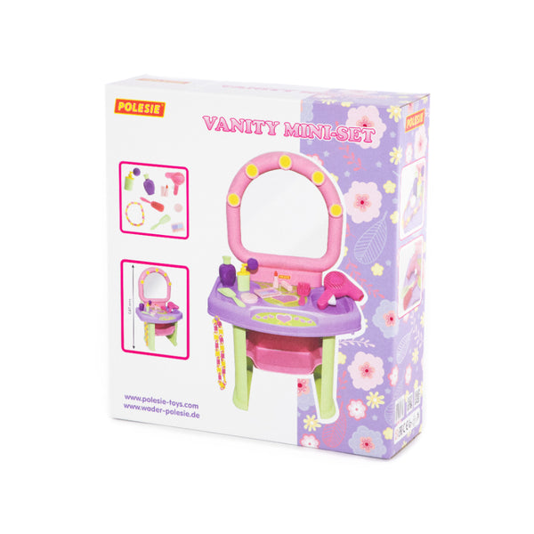 Mini Vanity Dressing Table Play Set - Mirror, Stool and Beauty Accessories