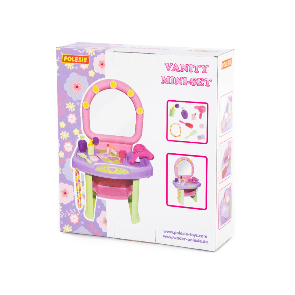 Mini Vanity Dressing Table Play Set - Mirror, Stool and Beauty Accessories