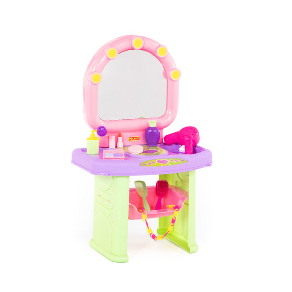 Mini Vanity Dressing Table Play Set - Mirror, Stool and Beauty Accessories
