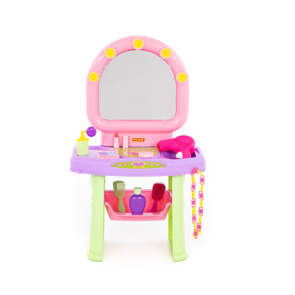 Mini Vanity Dressing Table Play Set - Mirror, Stool and Beauty Accessories