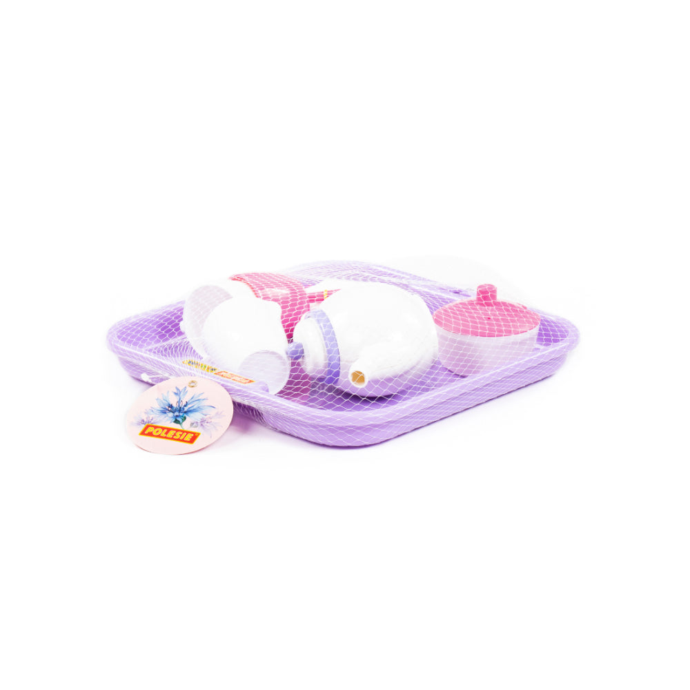 Polesie Children's Pretend Play Tea Set - 13 Pieces, Serving Tray