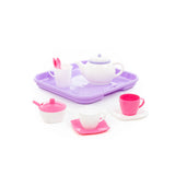 Polesie Children's Pretend Play Tea Set - 13 Pieces, Serving Tray
