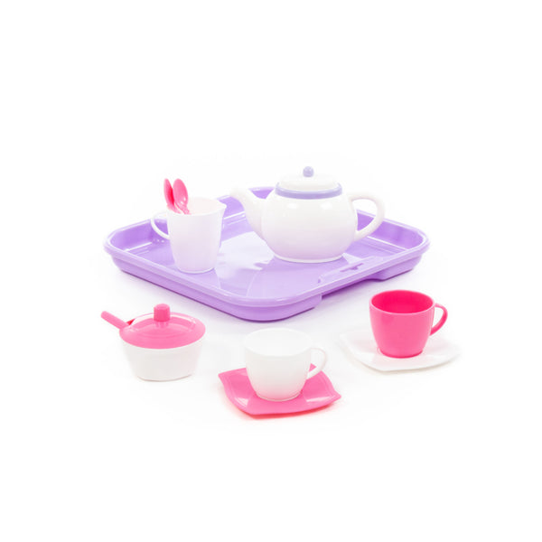Polesie Children's Pretend Play Tea Set - 13 Pieces, Serving Tray