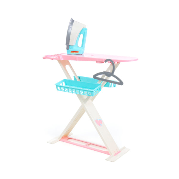 Children's Toy Ironing Set - Iron, Board, Basket and Hanging Rail