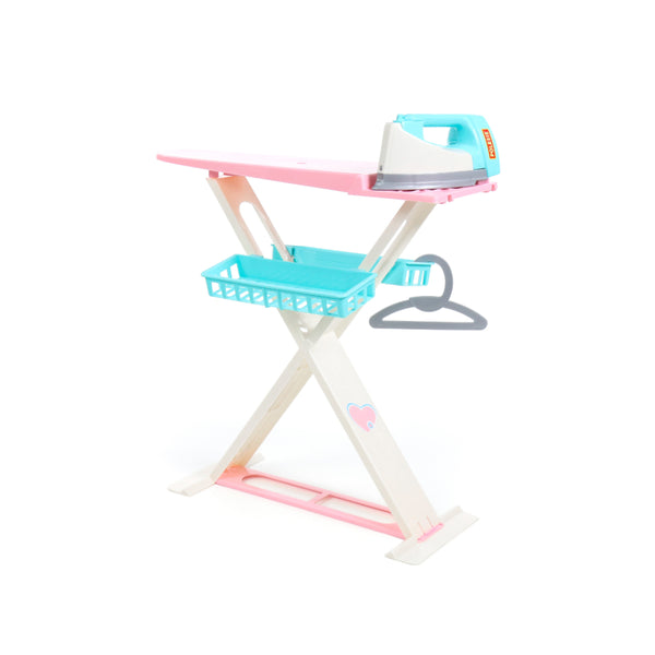 Children's Toy Ironing Set - Iron, Board, Basket and Hanging Rail