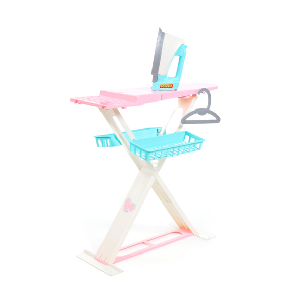 Children's Toy Ironing Set - Iron, Board, Basket and Hanging Rail